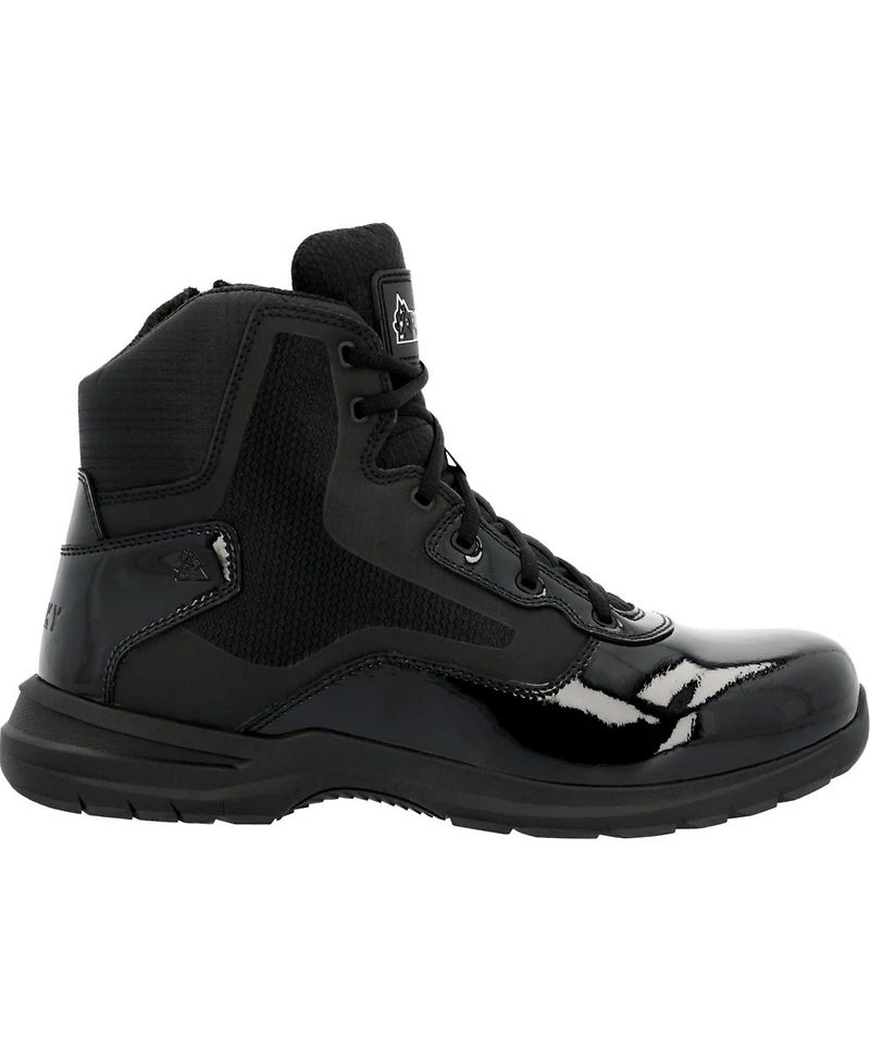 Rocky Men's Cadet 6" Black Side Zip Public Service Boot