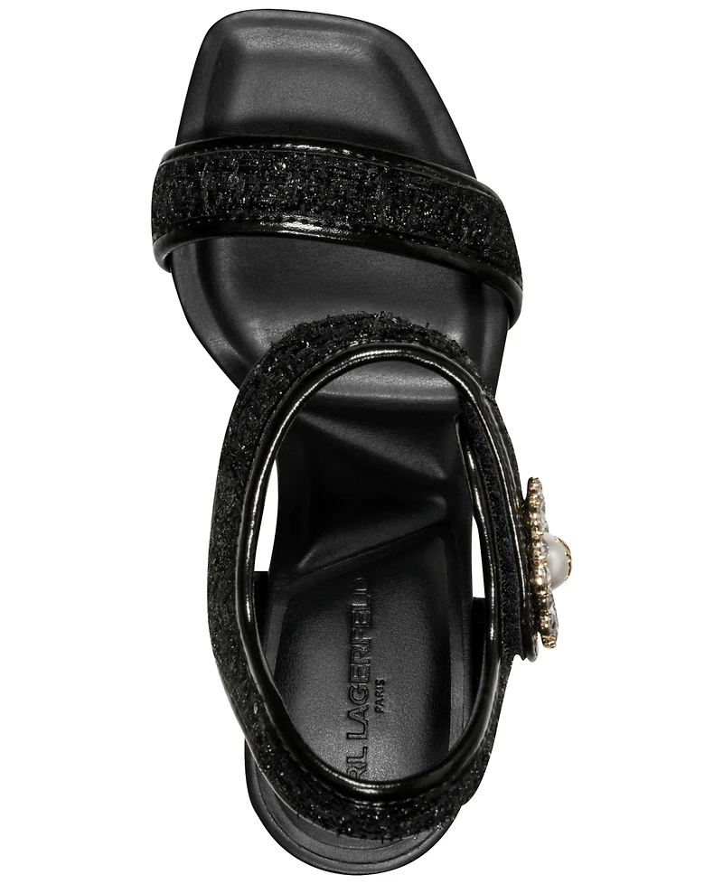 Karl Lagerfeld Paris Women's Celida Ankle Strap Sandals