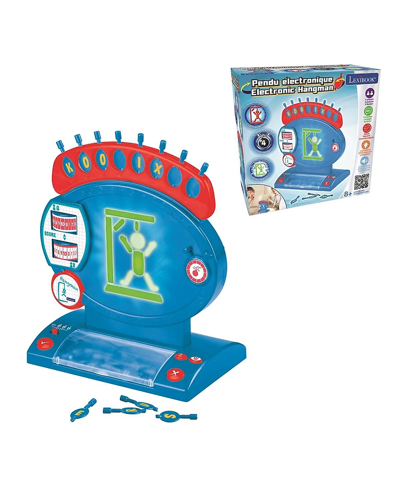 Lexibook Electronic Hangman Game with Light and Sound Effects, Ages 8+