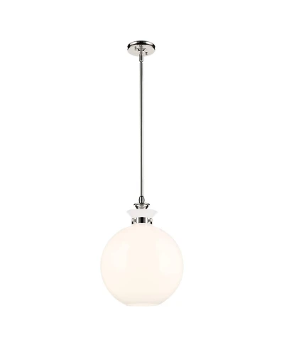 Kichler Laria 15 Inch 1 Light Pendant with Opal Glass in Polished Nickel