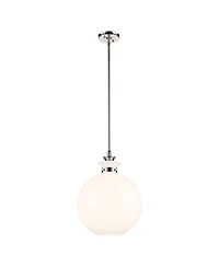 Kichler Laria 15 Inch 1 Light Pendant with Opal Glass in Polished Nickel