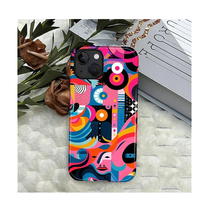 Lisen 2-Layer Raised-Camera-Ring Phone Case Compatible with Apple iPhone