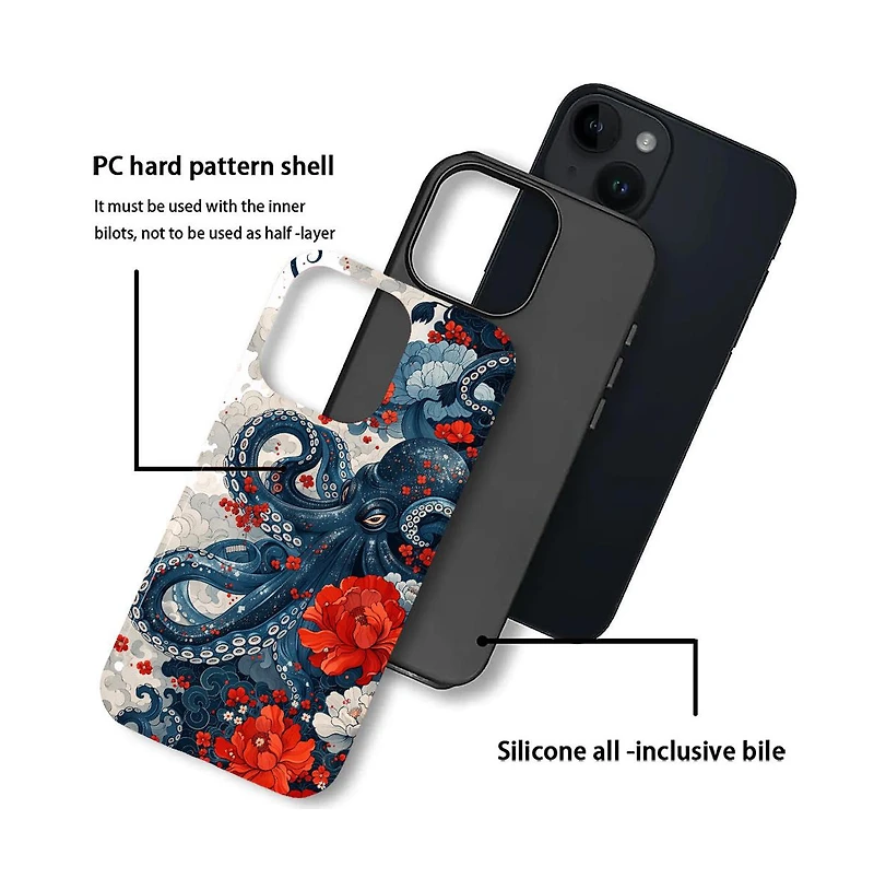 Lisen Dual-Layer Anti-Slip Phone Case for Apple iPhone 14 Plus
