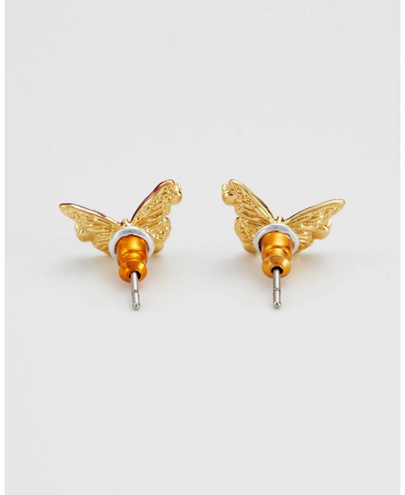 Fable England Eve Butterfly Stud Earrings in Gold