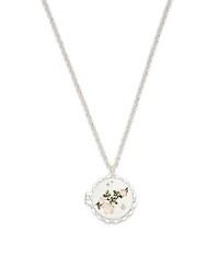 Fable England Ivy Blossom Locket Necklace in Silver