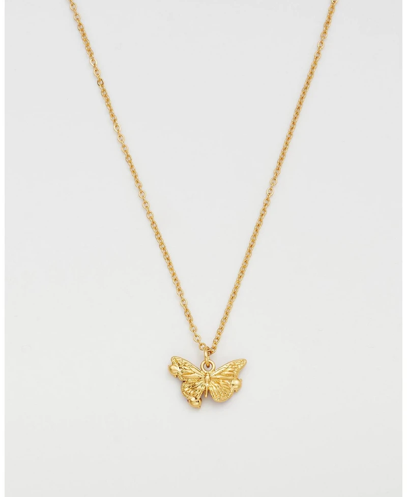 Fable England Hera Butterfly Necklace in Gold