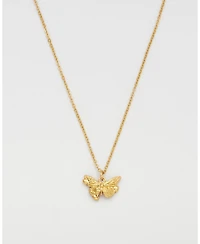 Fable England Hera Butterfly Necklace in Gold