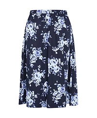 City Chic Plus Vacay Floral-Print Midi A-Line Skirt