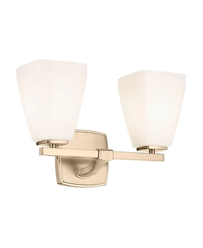 Kichler Marant Champagne Bath 2Lt with Opal Glass