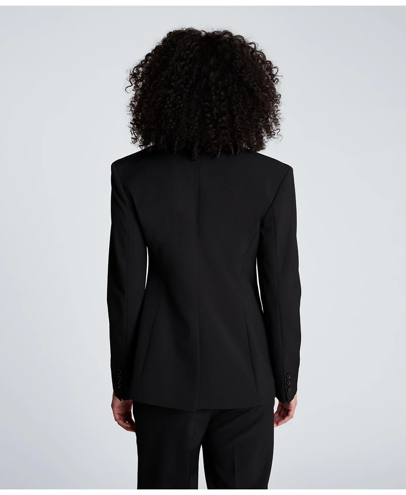 Kenneth Cole Women's Luxe Stretch Twill One-Button Blazer