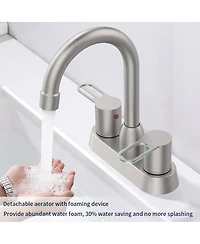 Phying 2 Handles Bathroom Sink Faucet Brushed Nickel Centerset Rv Bathroom Faucet