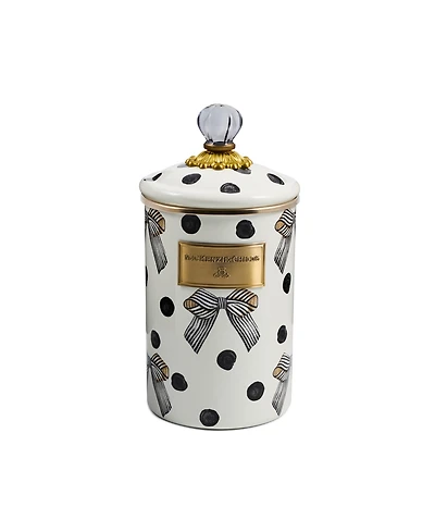 MacKenzie-Childs Pretty As a Bow 64 oz. Large Canister
