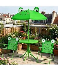 Mountaintop Kids Table and Chair Set, Outdoor Folding Garden Furniture, Picnic Table for Patio Backyard