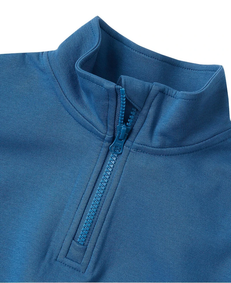 Lands' End Girls Long Sleeve Double Knit Quarter Zip