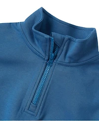 Lands' End Girls Long Sleeve Double Knit Quarter Zip