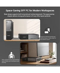 Lenovo ThinkCentre neo 55s Business Sff Desktop, Amd Ryzen 5 220, Amd Radeon Graphics, 8GB DDR5, 256GB Ssd, Wi-Fi 7, Win11 Pro, Black