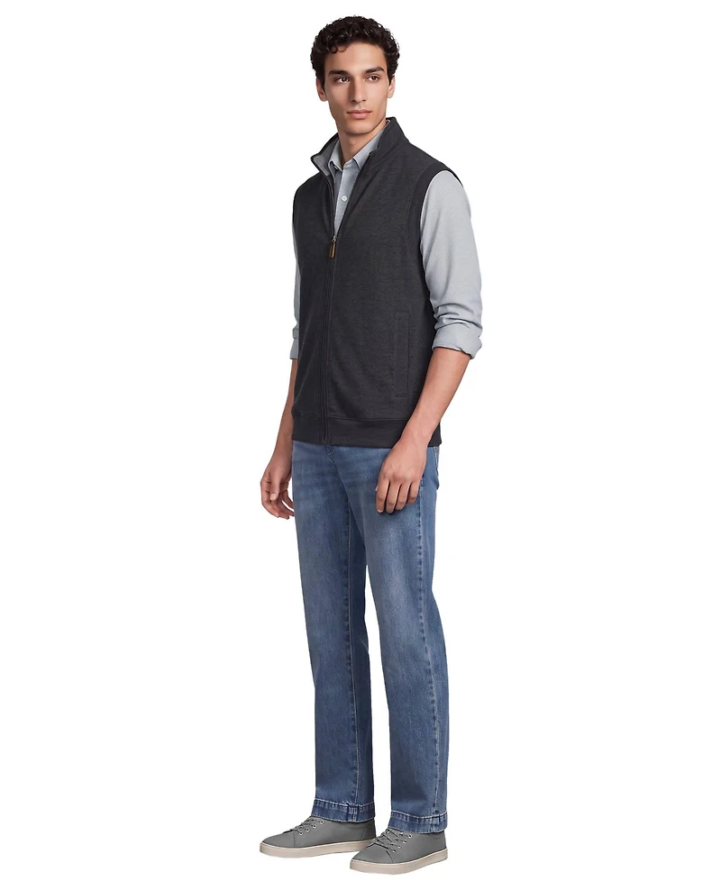 Lands' End Men's Bedford Rib Full Zip Vest