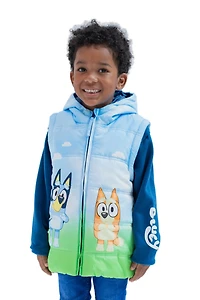 Bluey Toddler Girls 2T and 3T Zip Up Vest Jacket