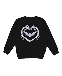 Sweet Wink Toddler Girls 2T-4T Rhinestone Bat Patch Halloween Sweatshirt