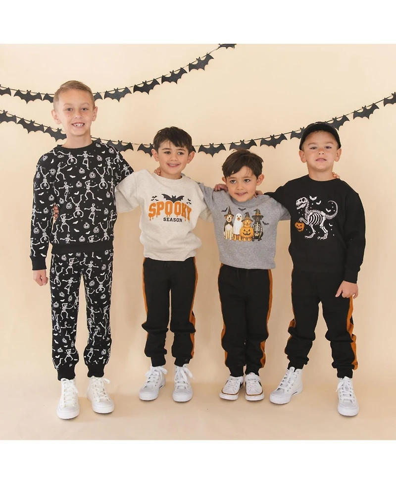 Sweet Wink Toddler Boys 2T-4T Dinosaur Skeleton Halloween Sweatshirt