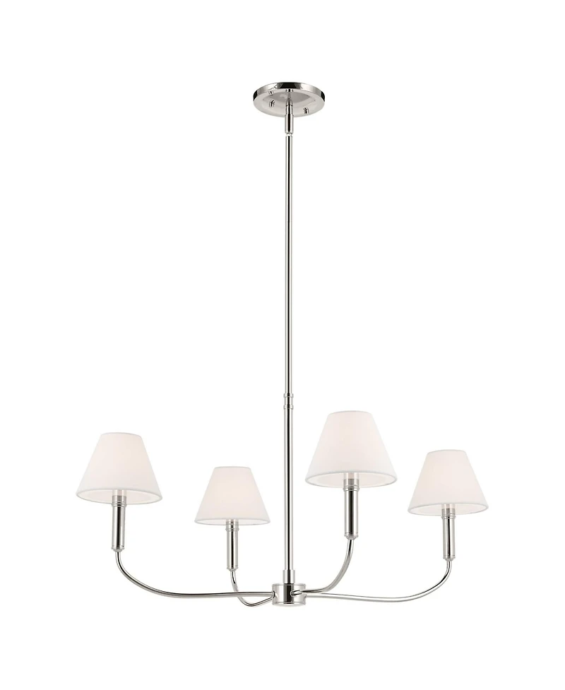 Kichler Eadie 30.75 Inch 4 Light Chandelier in Polished Nickel