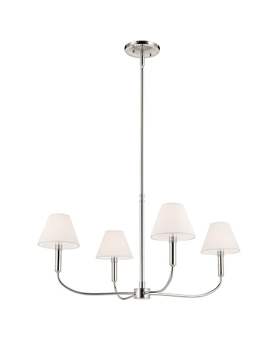 Kichler Eadie 30.75 Inch 4 Light Chandelier in Polished Nickel
