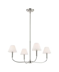 Kichler Eadie 30.75 Inch 4 Light Chandelier in Polished Nickel