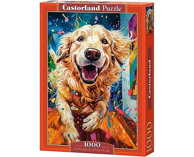 Castorland Euphoric Spectrum Golden Retriever 1000 Piece Jigsaw Puzzle, Ages 14+