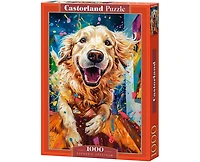Castorland Euphoric Spectrum Golden Retriever 1000 Piece Jigsaw Puzzle, Ages 14+