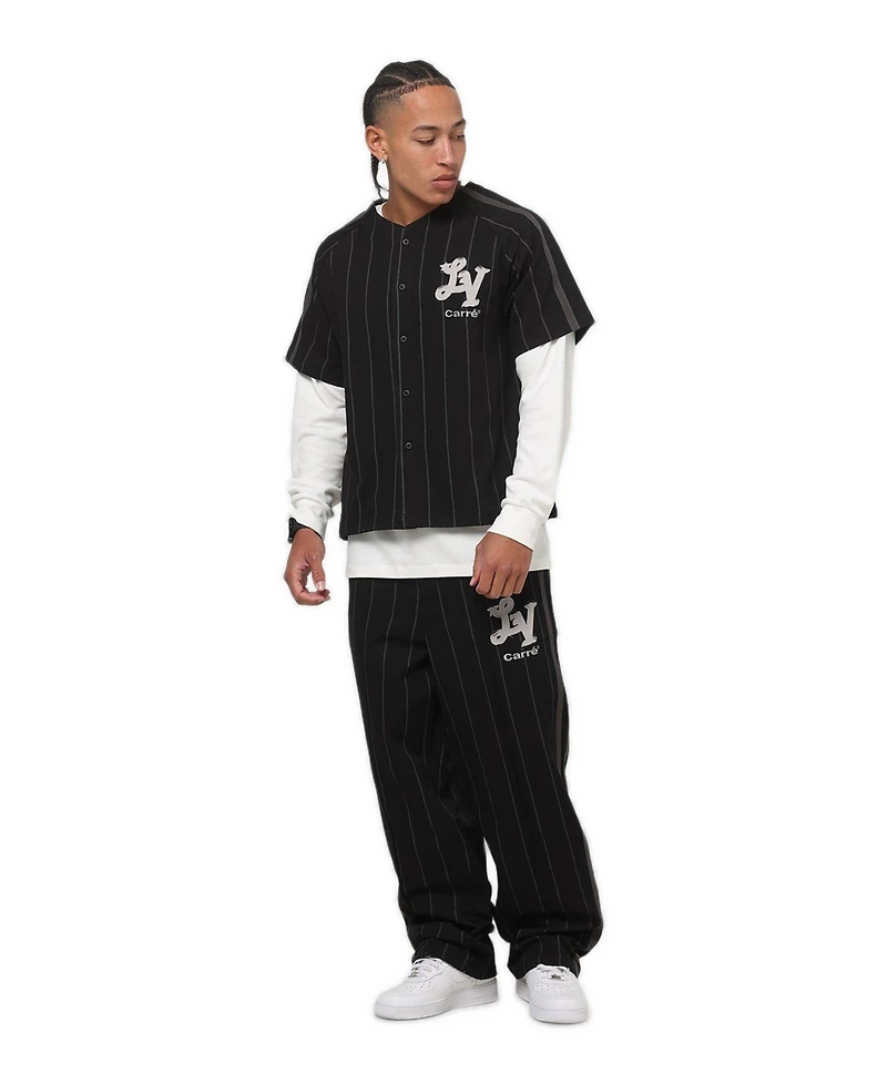 Carre Men's City Series Pinstriped V-Neck Short-Sleeve Jersey