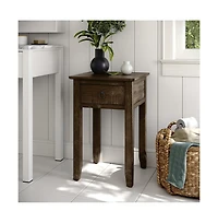 Jofran Devon Farmhouse Distressed Solid Wood End Table