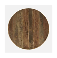 Jofran Five Piece Round Rustic Reclaimed Solid Wood Round Dining Set
