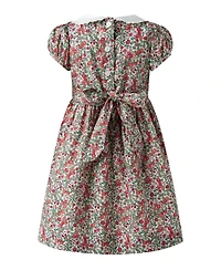 Rachel Riley Toddler Girls' 2T-5T Botanical Frill Front Puff Sleeve Dress