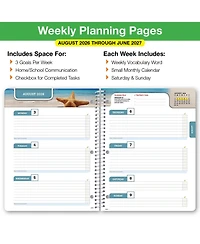 Danrong Middle High School Student Planner Dated Weekly Monthly Academic Block Format With Ruler Bookmark Stickers