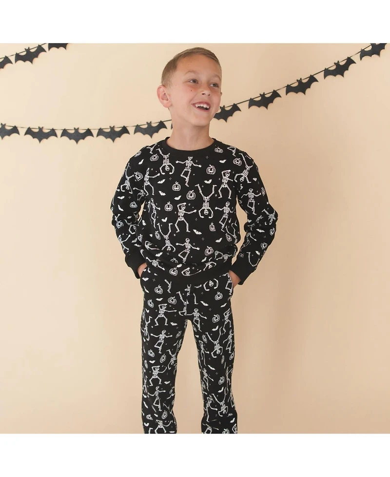 Sweet Wink Toddler Boys' 2T-5T Silly Skelly Glow The Dark Long Sleeve Crewneck Sweatshirt