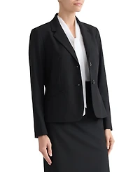 Kasper Women's Machine Washable Bi-Stretch Two-Button Blazer, Regular & Petite
