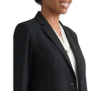 Kasper Women's Machine Washable Bi-Stretch One-Button Blazer, Regular & Petite