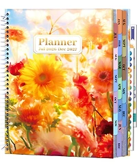 Danrong 18 Month Daily Weekly Monthly Hardcover Planner With Stickers Tabs For Productivity