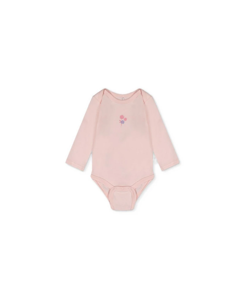 Deux par Baby Girls 3M-24M Three Pack Cotton Onesie Purple Hedgehog Print