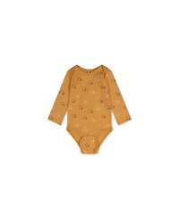 Deux par Baby Boys 3M-24M Three Pack Cotton Onesie Brown Printed Hedgehogs