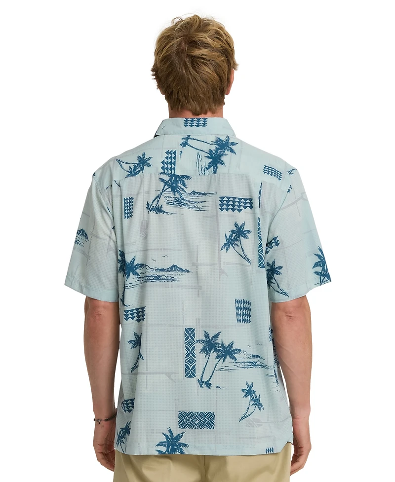 Quiksilver Waterman Men's Island Time Short-Sleeve Shirt