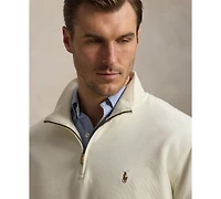 Polo Ralph Lauren Men's Big & Tall Estate-Rib Quarter-Zip Pullover Sweater