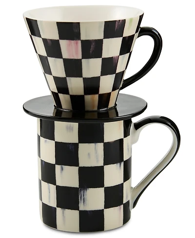 MacKenzie-Childs Courtly Check Coffee Pour Over
