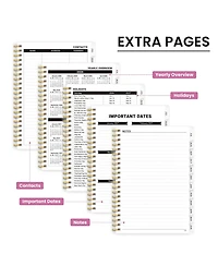 Danrong Academic Planner Monthly Weekly Year Hardcover Organizer For School Office Home