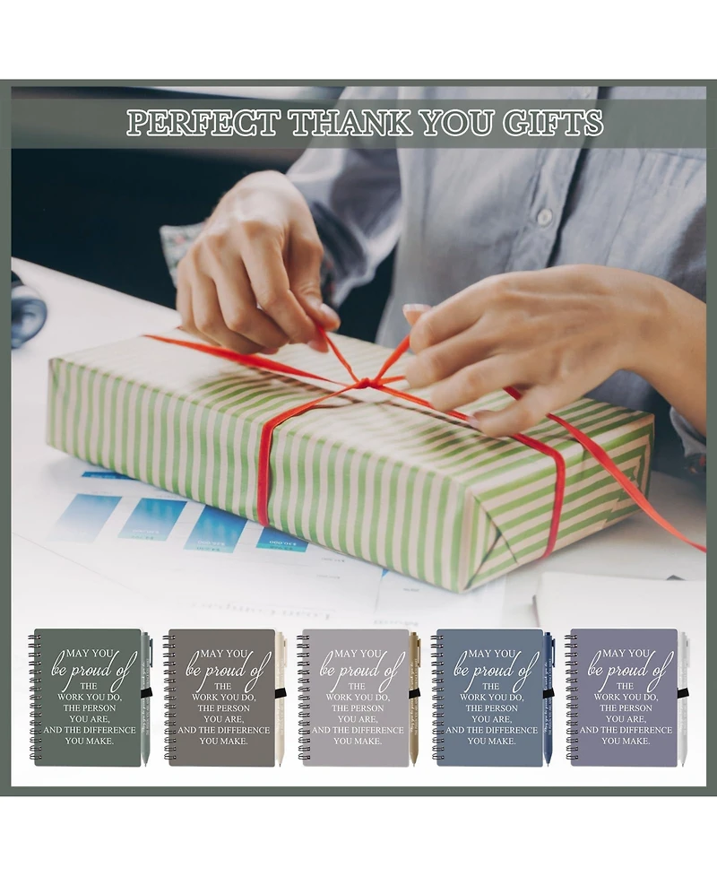 Danrong Bulk Employee Appreciation Gift Set Notebook and Pen 50 Sets