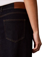 Calvin Klein Women's Mid Rise Maxi Denim Skirt