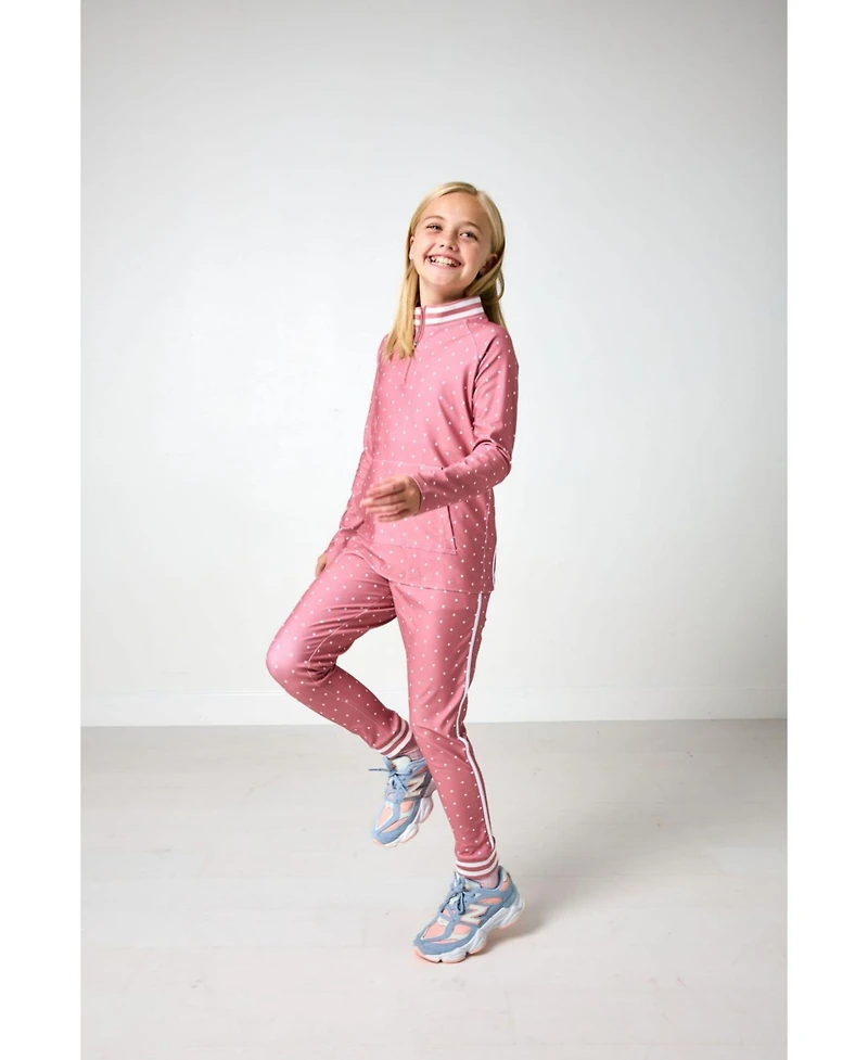 Courtside Kids Girls' 6-16 Retro Half Zip