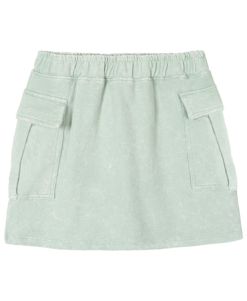 The Mandalorian Girls' 4-16 Grogu Graphic Mineral-Wash T-Shirt and Skort, 2-Piece Set