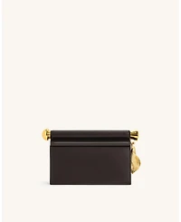 Jw Pei Holly Metal Pendant Embellished Plain Weave Mini Clutch Handbag