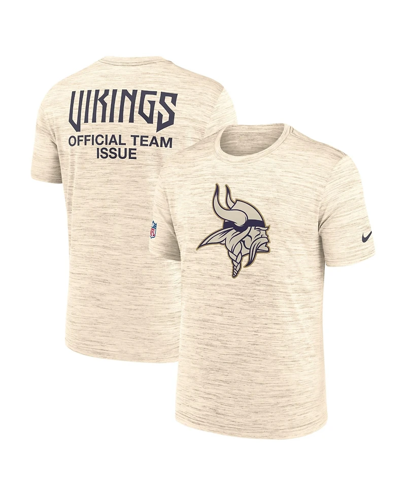 Nike Men's Natural Minnesota Vikings 2026 Rivalries Collection Sideline Velosity T-Shirt